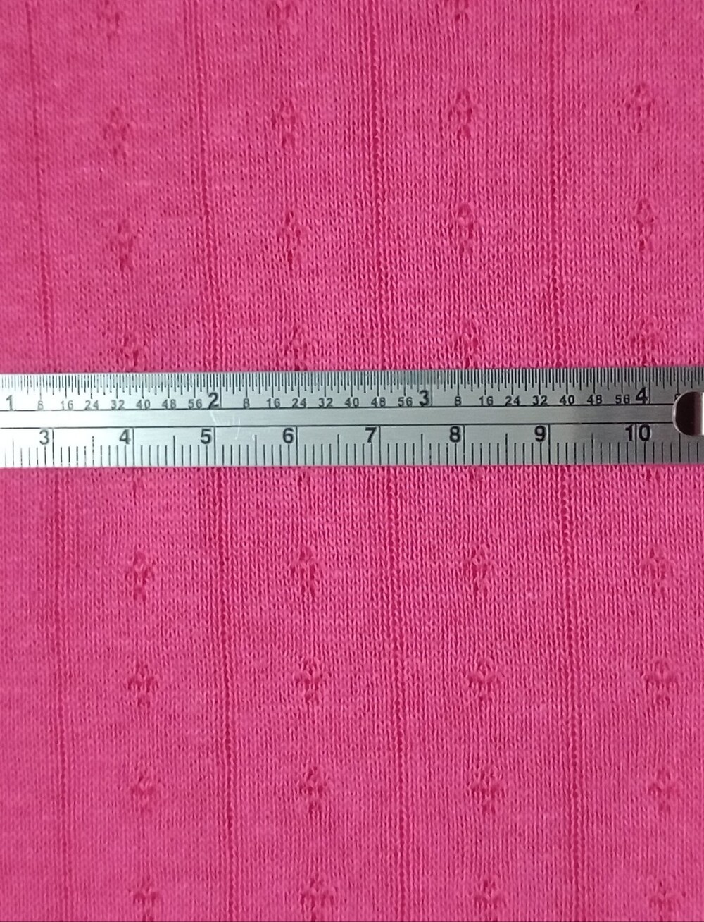Pink Perforated Knit Fabric 1.75 Yards By 60"